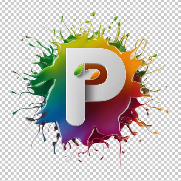 a colorful circle of p is drawn with the letter p on it