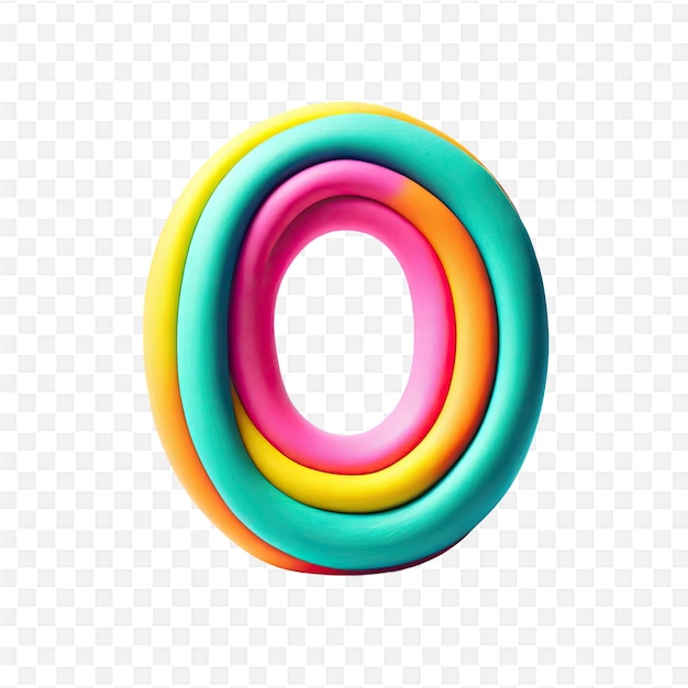 PSD colorful circle on a transparent background