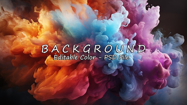 PSD colorful cloud background