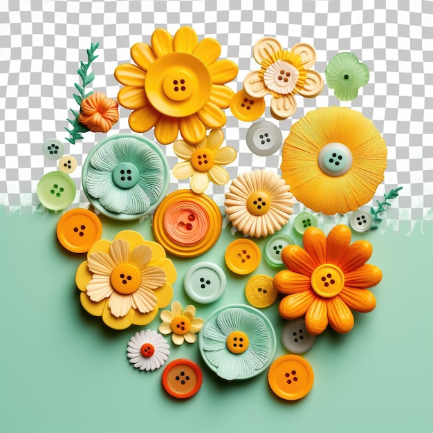 PSD a colorful collection of flowers with one that says quot happy face quot