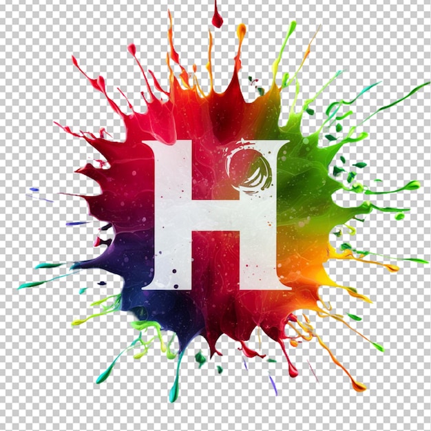 a colorful and colorful background with a h on it