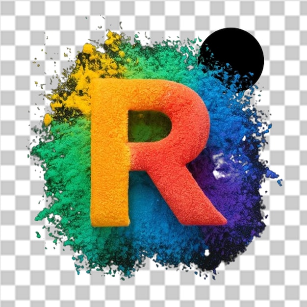 a colorful and colorful image of a letter r and the letter r