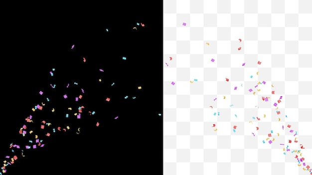 Colorful Confetti Isolated