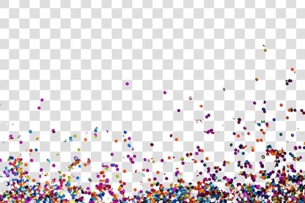 PSD colorful confetti transparent background