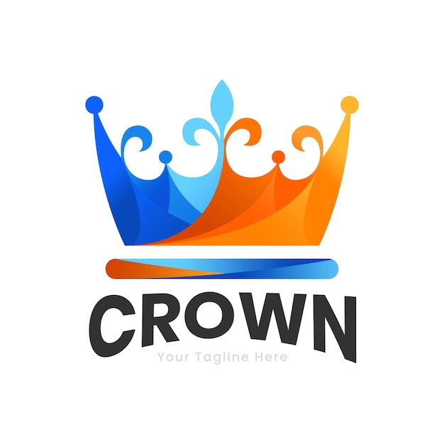 Colorful Crown Logo Design