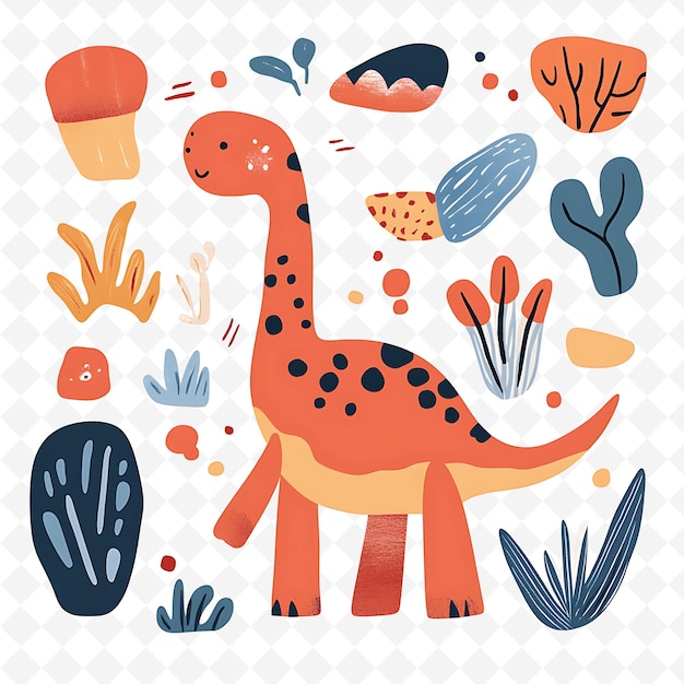 a colorful dinosaur with many different colored dinosaurs on it