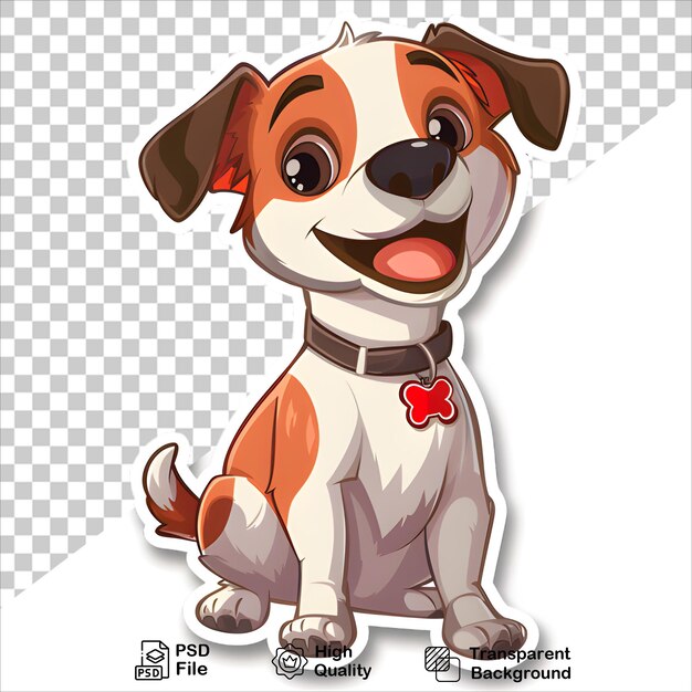 Colorful Dog Cartoon Sticker Image