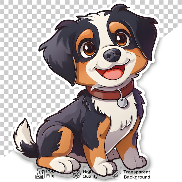 Colorful Dog Cartoon Sticker Image