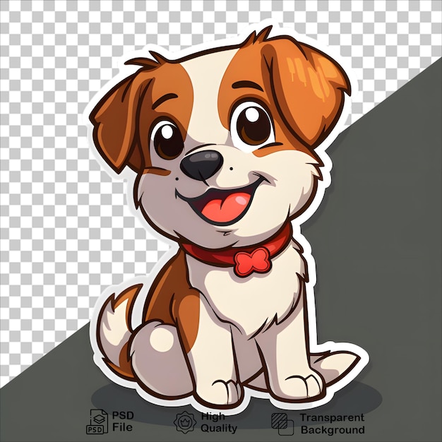 Colorful Dog Cartoon Sticker Image