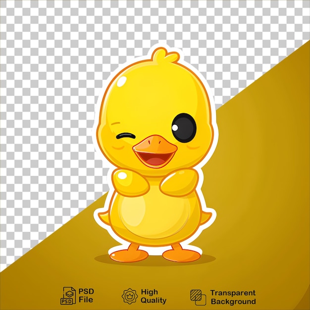 Colorful Duck Character in Cartoon Style