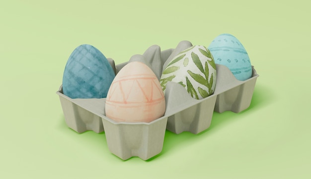 Colorful easter concept mock-up