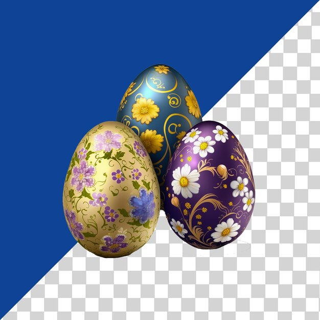 PSD colorful easter egg transparent png