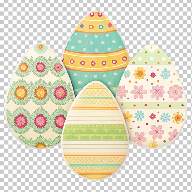 PSD a colorful easter egg with flowers on it