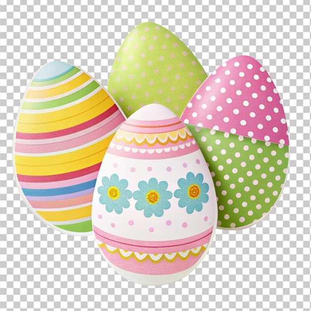 PSD a colorful easter egg with flowers on it