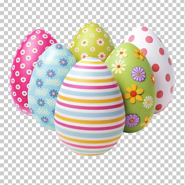 A colorful easter egg with flowers on it