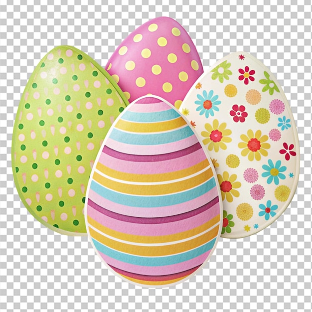 PSD a colorful easter egg with flowers on it