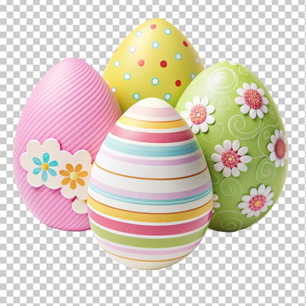 A colorful easter egg with flowers on it