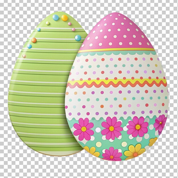 PSD a colorful easter egg with flowers on it