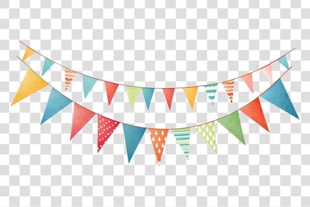 PSD colorful festive party bunting