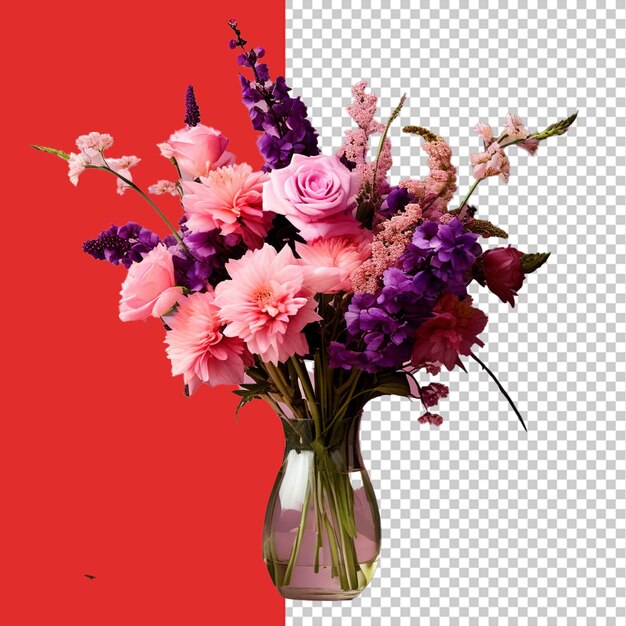 PSD colorful floral bouquet vibrant blossoms of summer