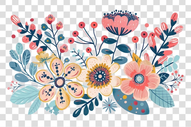 Colorful floral decorative design