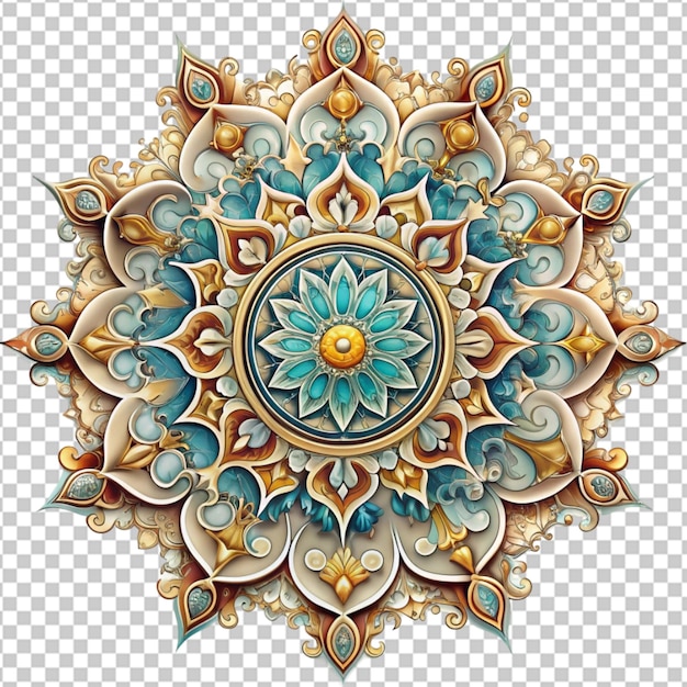 PSD colorful floral ornament mandala design background