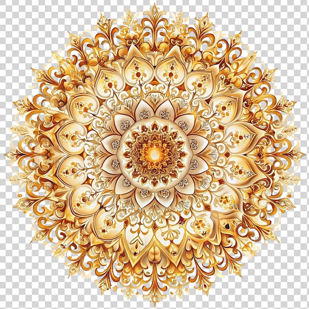 A colorful flower with a sun in the center on transparent background