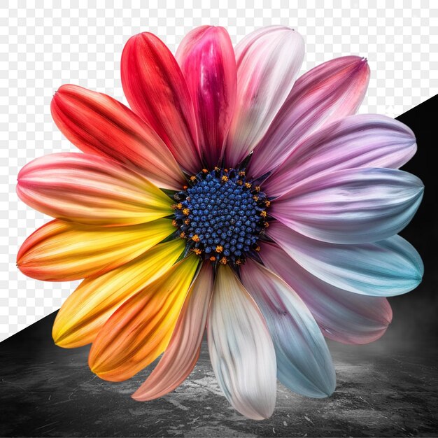 a colorful flower with the word quot rainbow quot on it