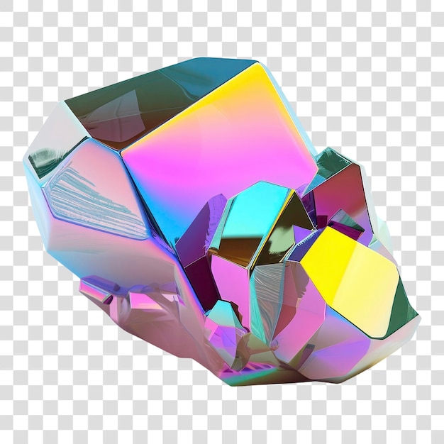 PSD colorful geometric crystal art