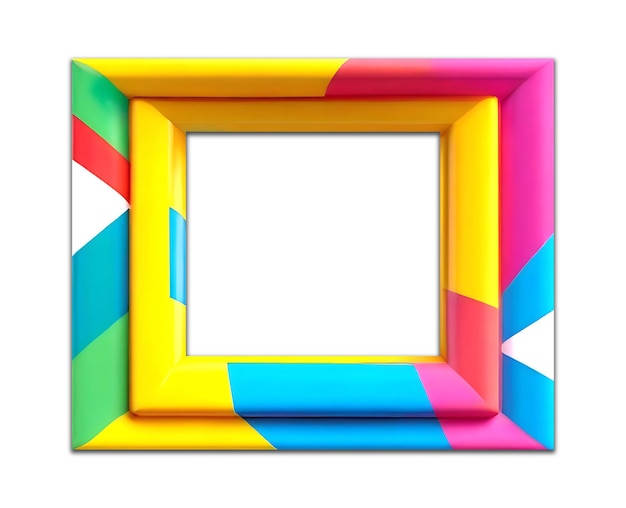 Colorful Geometric frame design psd