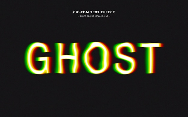 Colorful ghost 3d text effect