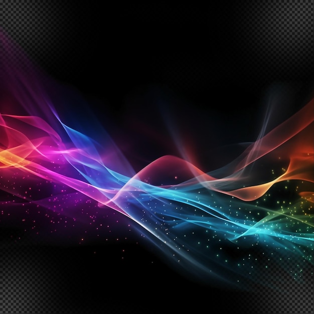 PSD colorful glow wave light effect