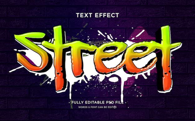 Colorful graffiti text effect