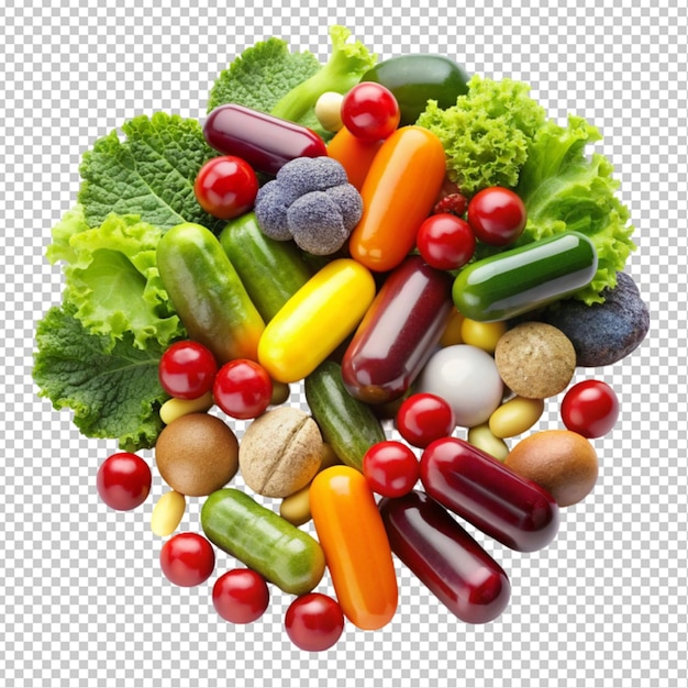 colorful health supplement transparent background