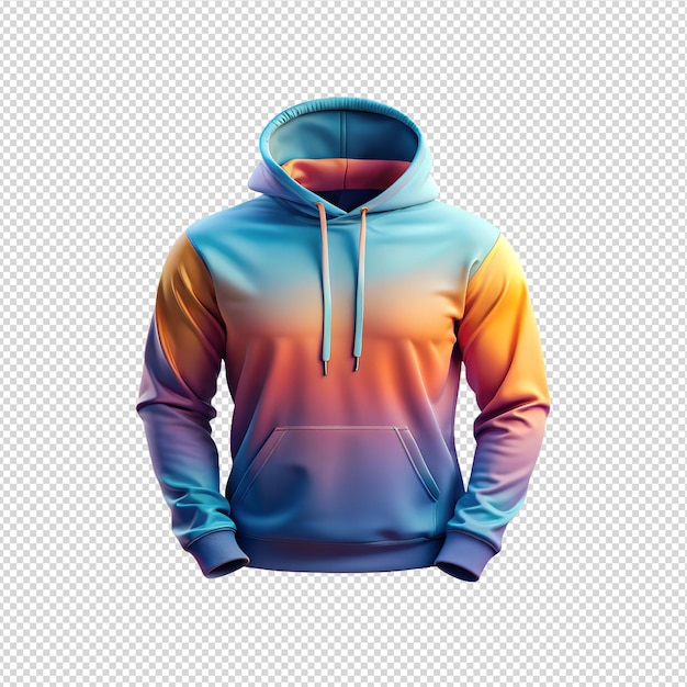 PSD a colorful hoodie with a blue hoodie on it