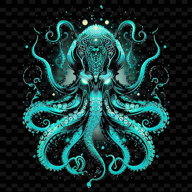 PSD a colorful illustration of an octopus with the words octopus on it