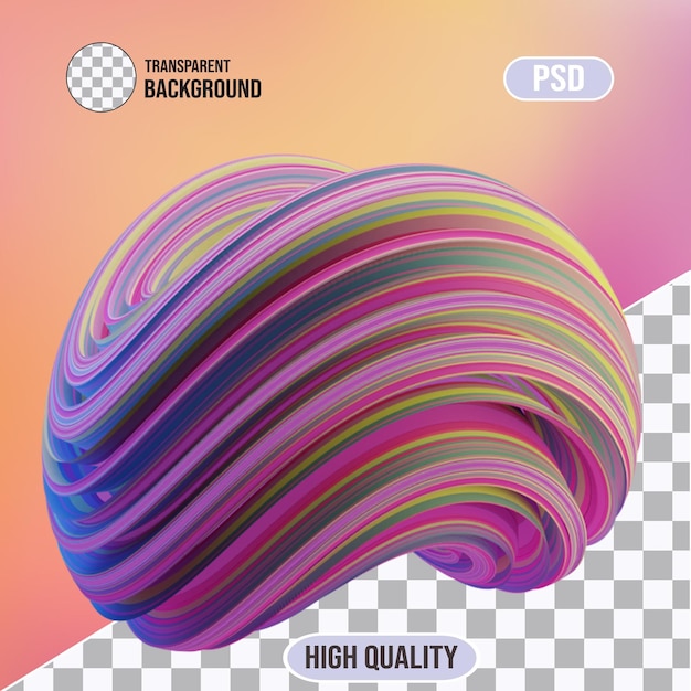 PSD a colorful image of a rainbow colored ball with the words high quality