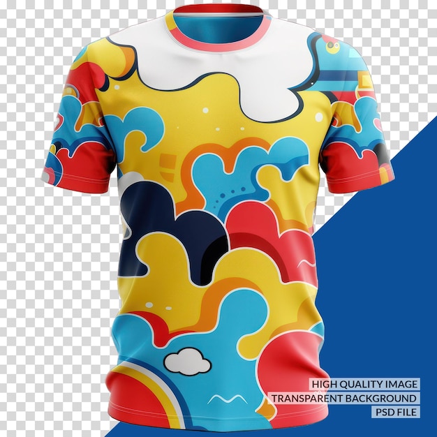 a colorful jersey with the word  rainbow  on it