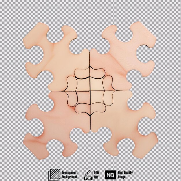 PSD colorful jigsaw puzzle pieces on plain background