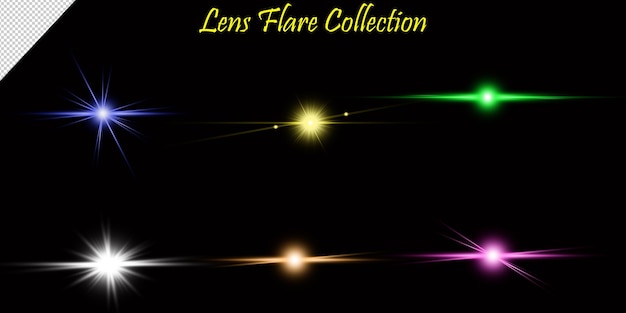 Colorful lens flare collection