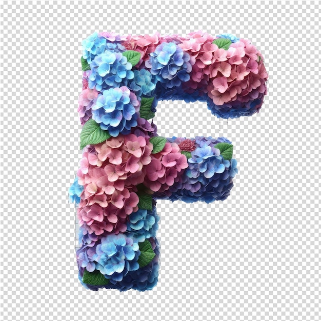 a colorful letter f made of flowers and the letter f is made by hand