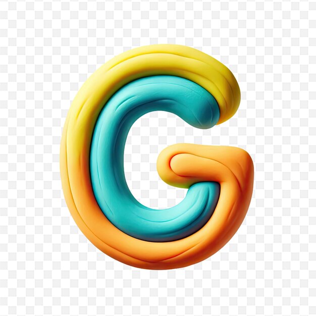 colorful letter g on a transparent background