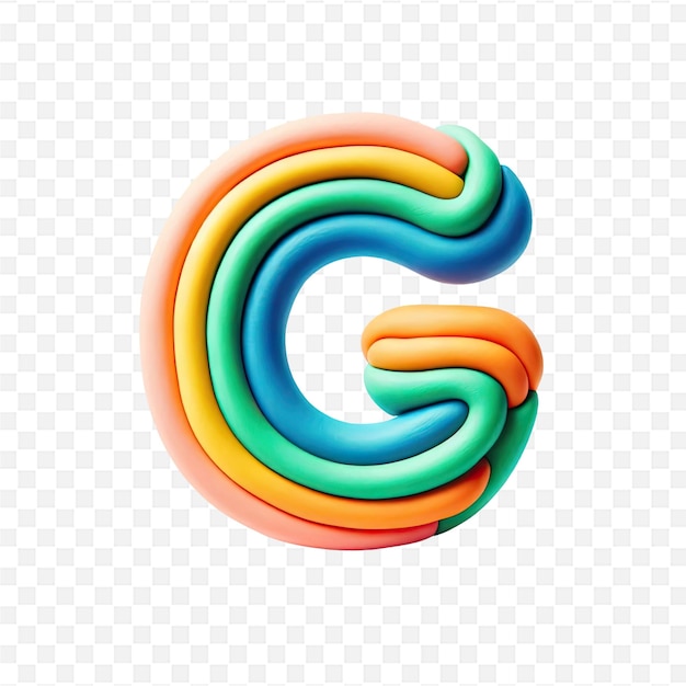 colorful letter g on a transparent background