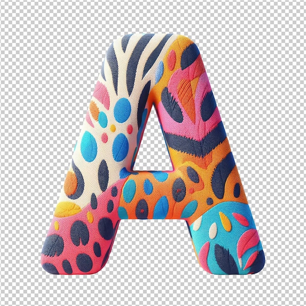 a colorful letter a and the letters a and b are painted in colorful colors