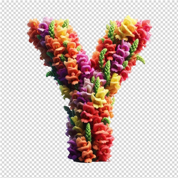 PSD a colorful letter y with the letter y on it