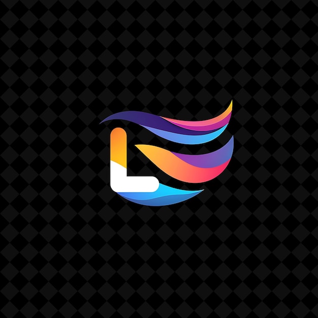 a colorful logo with the letter l on it