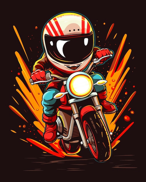 colorful motorcycle poster design background