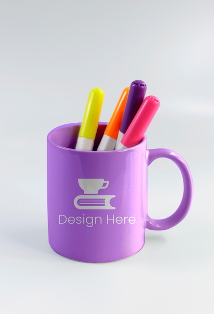 Colorful mug mockup