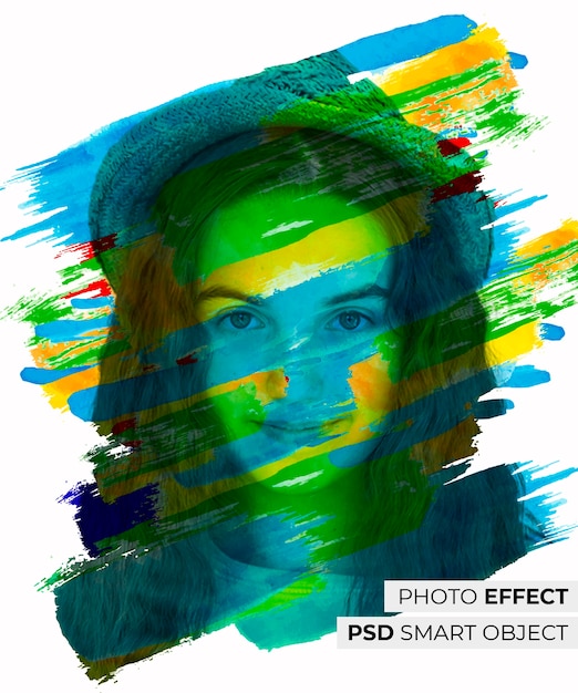 Colorful paint photo effect