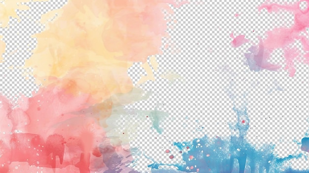 Colorful paint splatters against transparent background PNG